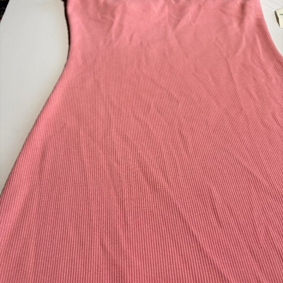 NWT Aerie Light Pink Ribbed Mini Dress With Lace Trim Size Extra Small - Picture 5 of 9